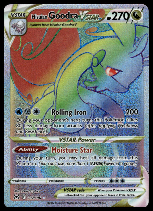 Pokemon Hisuian Goodra VSTAR (Secret) #202/196 SWSH11: Lost Origin