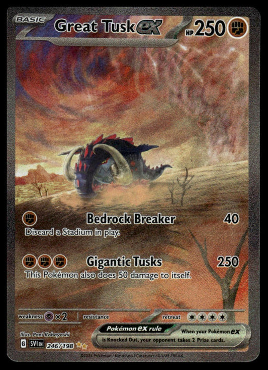 Pokemon Great Tusk ex #246/198 SV01: Scarlet & Violet Base Set