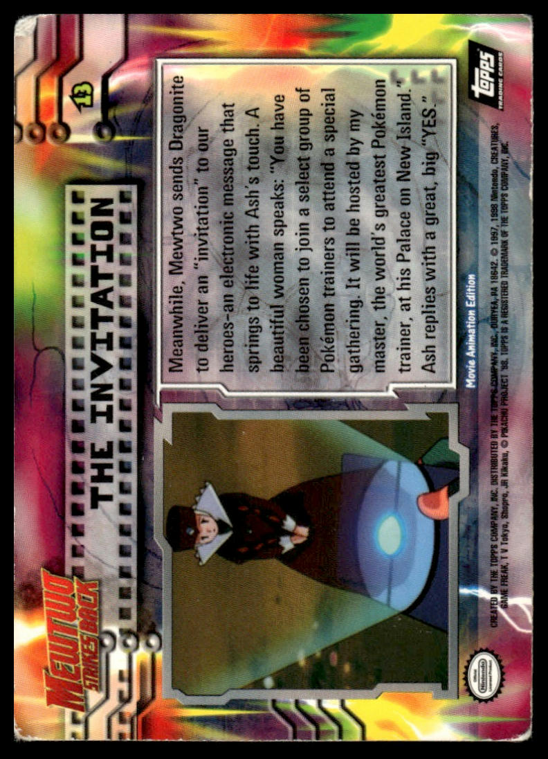 Pokemon The Invitation Dragonite Mewtwo Strikes Back Topps