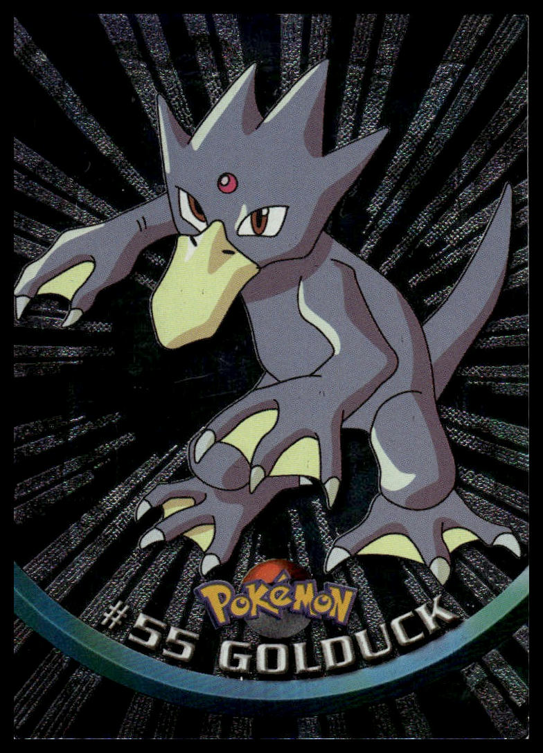 Pokemon Golduck Blue Topps Logo Foil #55 1999 Topps Pokemon TV Animation