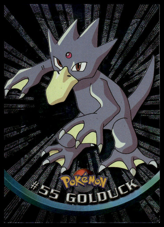 Pokemon Golduck Blue Topps Logo Foil #55 1999 Topps Pokemon TV Animation