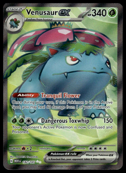Pokemon Venusaur ex #182/165 SV: Scarlet & Violet 151