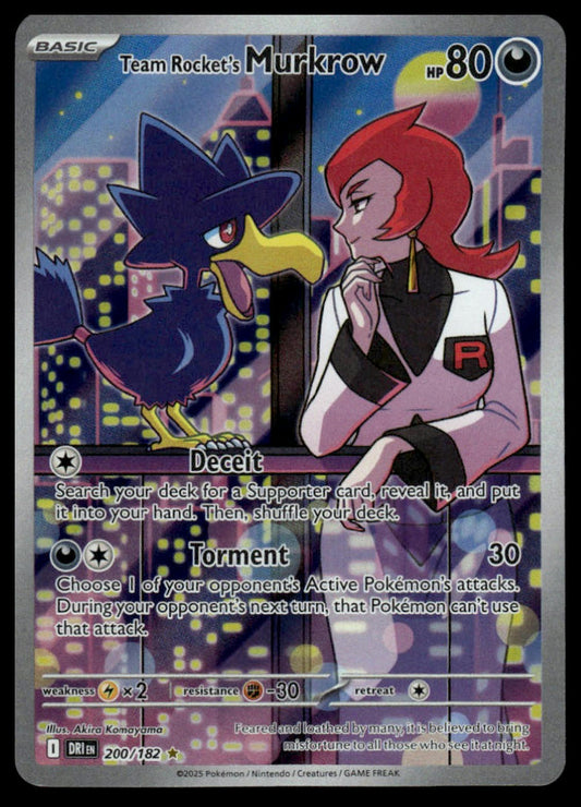 Pokemon Team Rocket's Murkrow #200/182 SV10: Destined Rivals