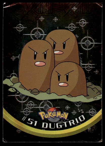 Pokemon Dugtrio Blue Topps Logo Foil #51 1999 Topps Pokemon TV Animation