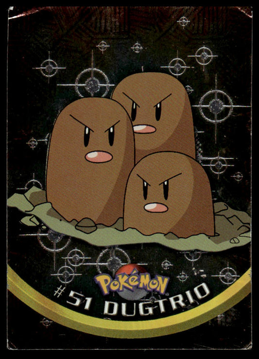 Pokemon Dugtrio Blue Topps Logo Foil #51 1999 Topps Pokemon TV Animation