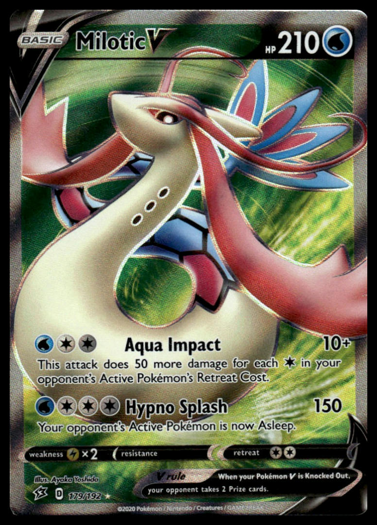 Pokemon Milotic V (Full Art) #179/192 SWSH02: Rebel Clash
