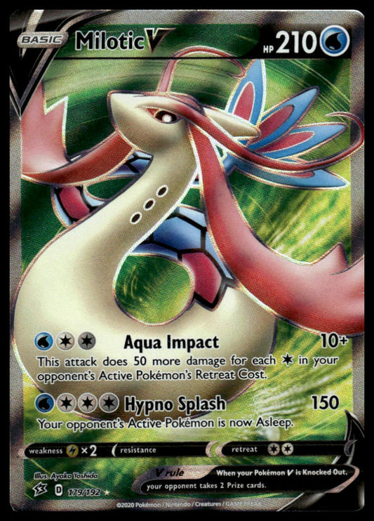 Pokemon Milotic V (Full Art) #179/192 SWSH02: Rebel Clash