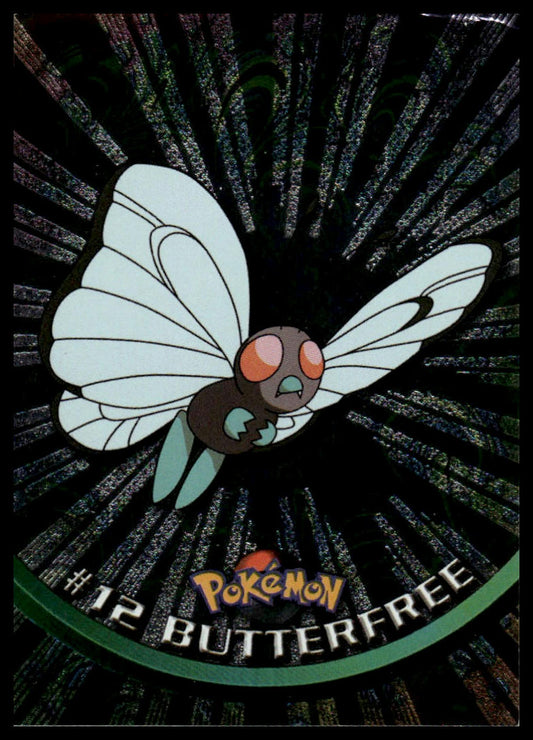 Pokemon Butterfree Blue Topps Logo Foil #12 1999 Topps Pokemon TV Animation