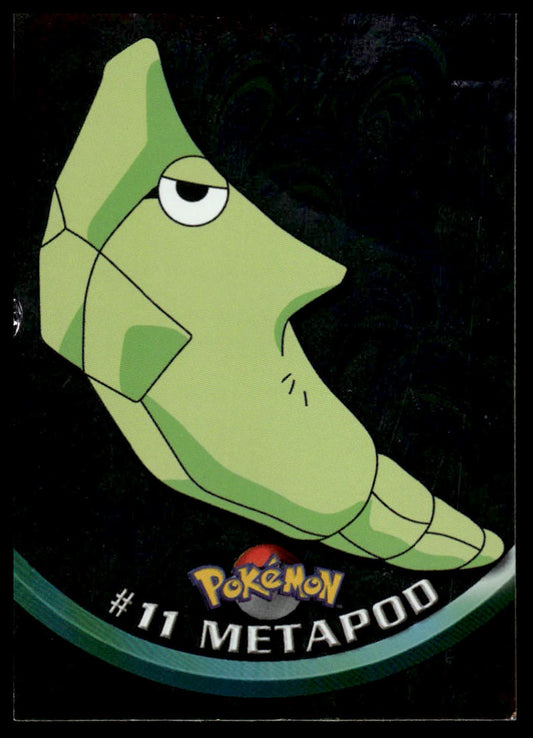 Pokemon Metapod Blue Topps Logo Foil #11 1999 Topps Pokemon TV Animation