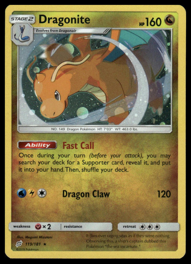 Pokemon Dragonite #119/181 Sun & Moon (Team Up)