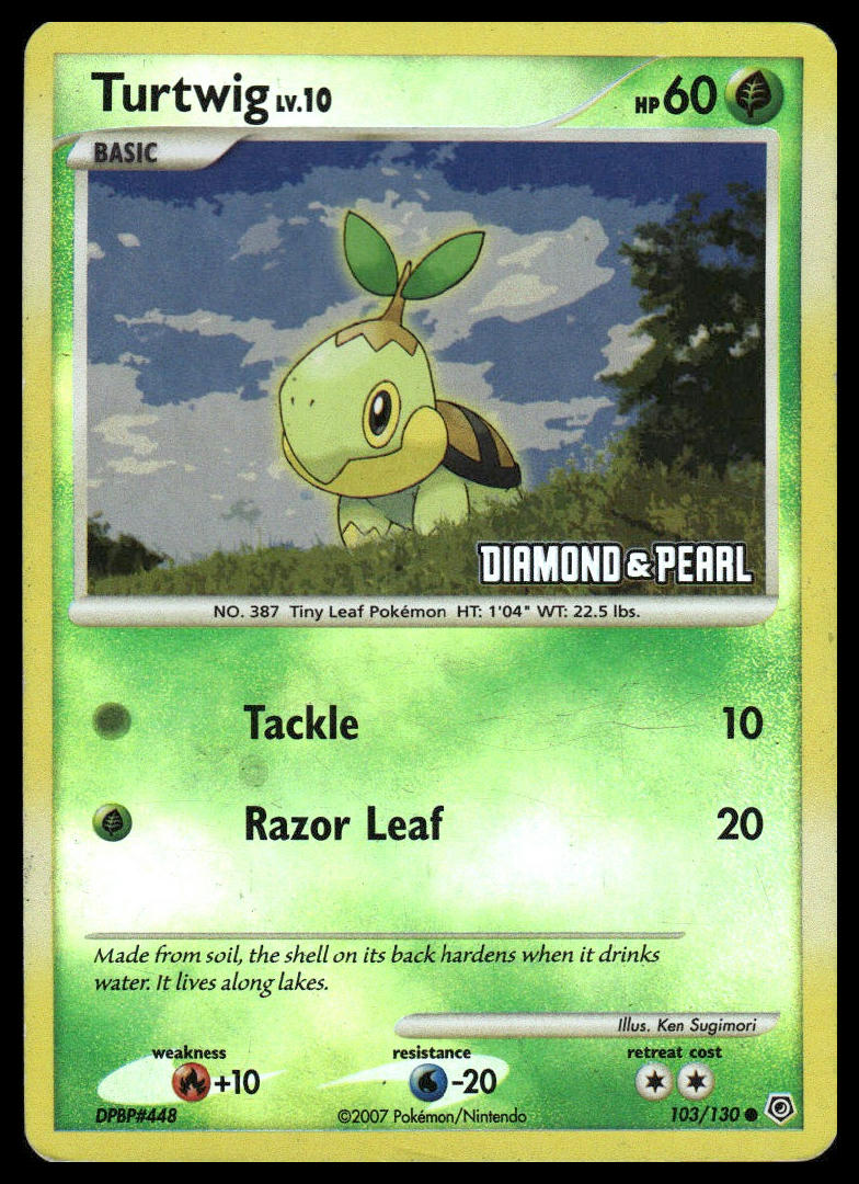Pokemon Turtwig #103/130 Burger King Promos