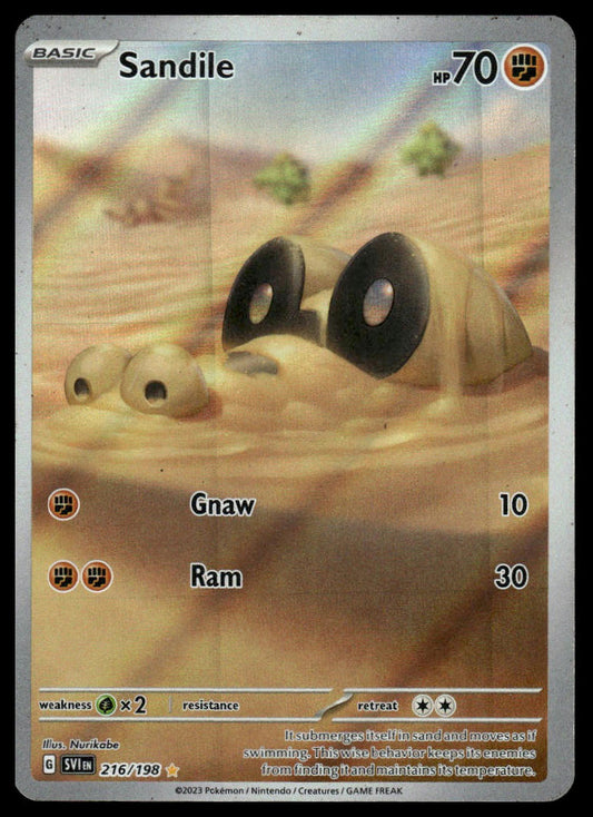 Pokemon Sandile #216/198 SV01: Scarlet & Violet Base Set