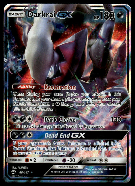 Pokemon Darkrai GX #88/147 SM - Burning Shadows