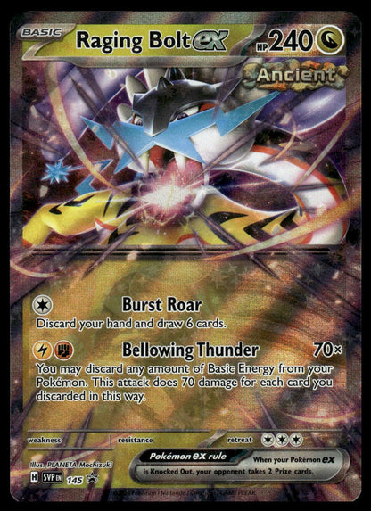 Pokemon Raging Bolt ex #145 SV: Scarlet & Violet Promo Cards