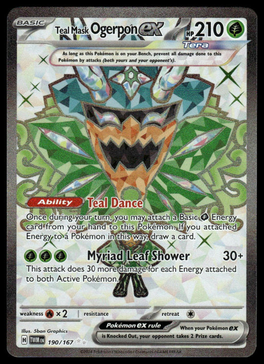 Pokemon Teal Mask Ogerpon ex #190/167 SV06: Twilight Masquerade