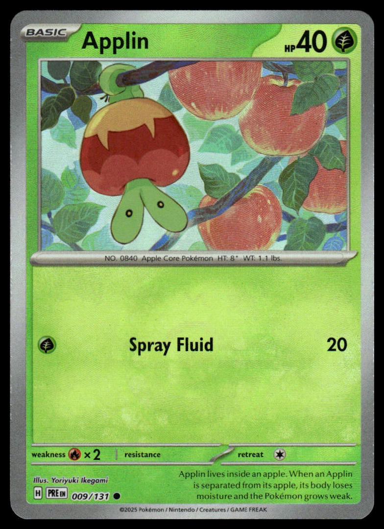 Pokemon Applin (Master Ball Pattern) #009/131 SV: Prismatic Evolutions