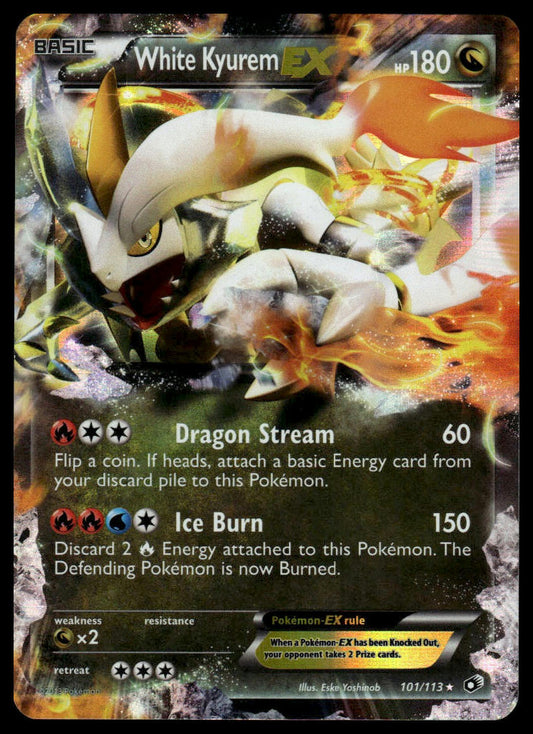 Pokemon White Kyurem EX #101/113 Legendary Treasures