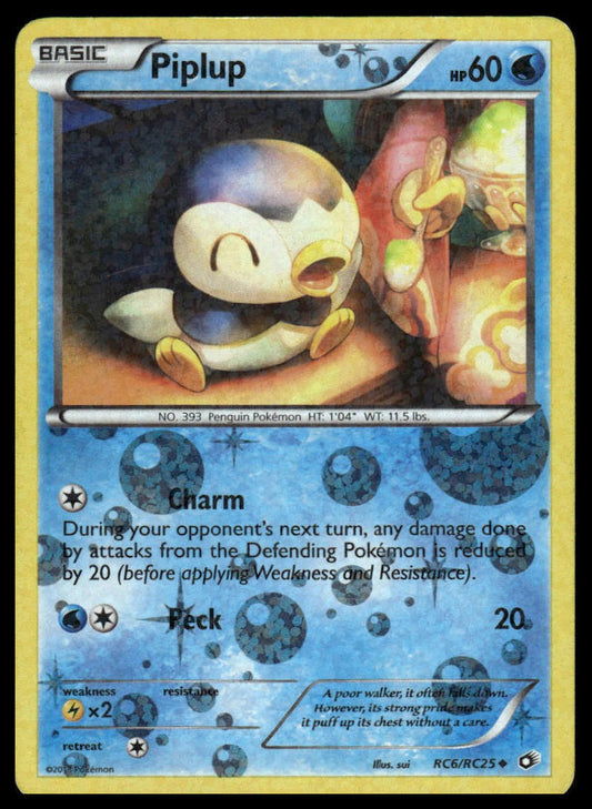 Pokemon Piplup #RC6/RC25 Legendary Treasures: Radiant Collection