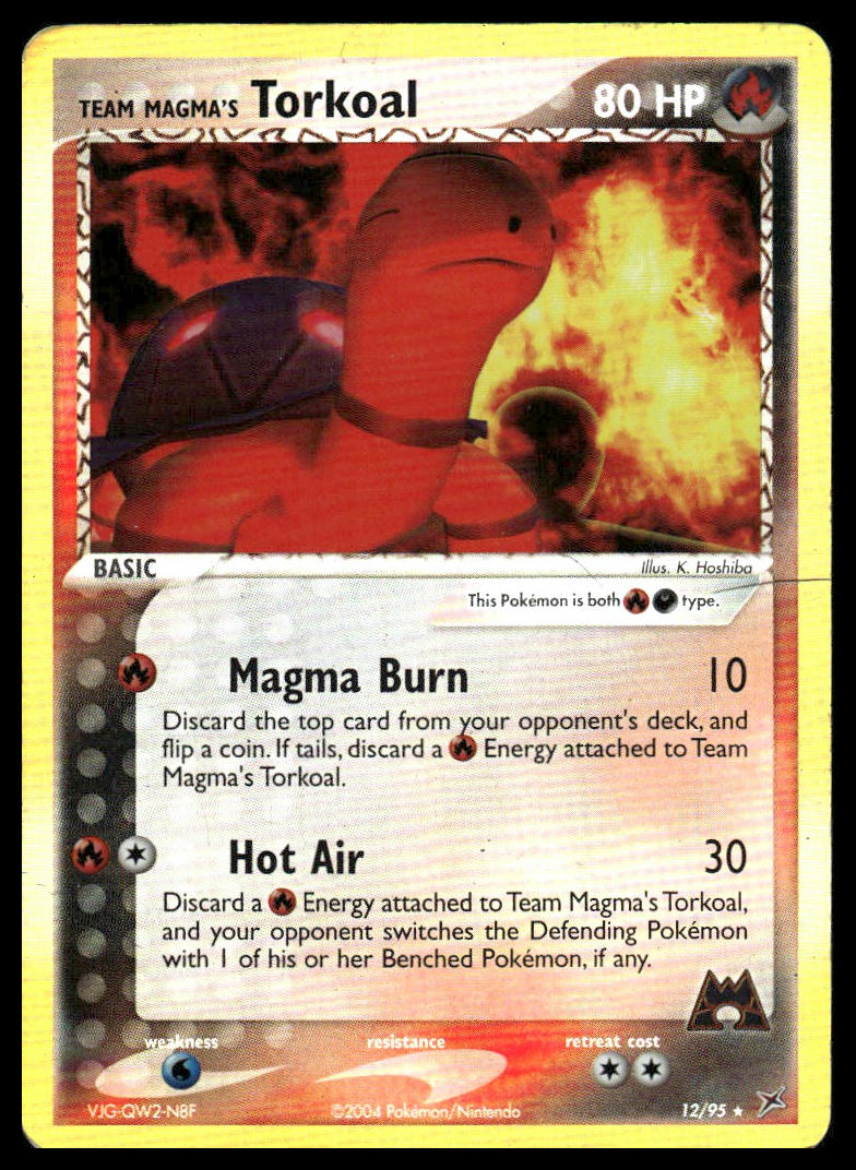 Pokemon Team Magma's Torkoal #12/95 Team Magma vs Team Aqua