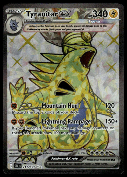 Pokemon Tyranitar ex #211/197 SV03: Obsidian Flames