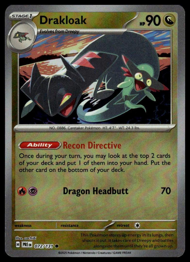 Pokemon Drakloak (Master Ball Pattern) #072/131 SV: Prismatic Evolutions