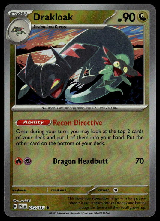 Pokemon Drakloak (Master Ball Pattern) #072/131 SV: Prismatic Evolutions