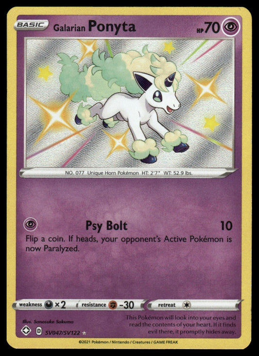 Pokemon Galarian Ponyta #SV047/SV122 Shining Fates: Shiny Vault