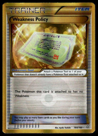 Pokemon Weakness Policy (164 Secret Rare) #164/160 XY - Primal Clash