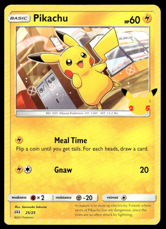 Pokemon Pikachu #025/025 McDonald's 25th Anniversary Promos