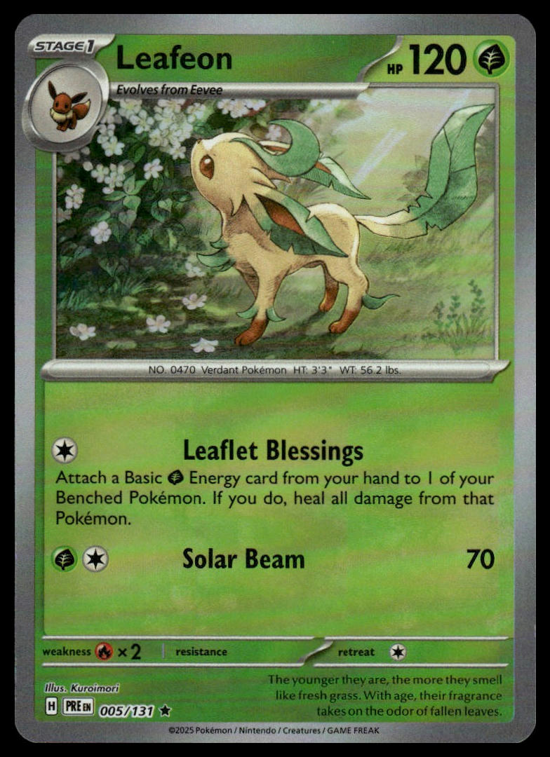 Pokemon Leafeon (Poke Ball Pattern) #005/131 SV: Prismatic Evolutions