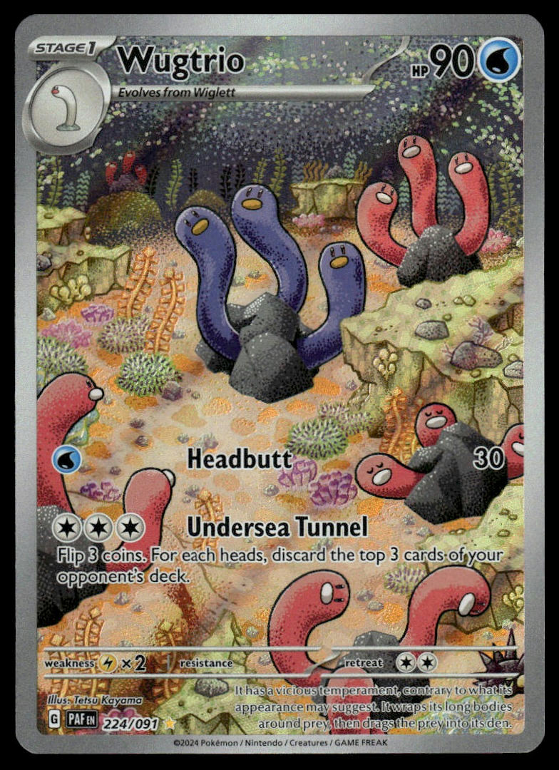Pokemon Wugtrio #224/091 SV: Paldean Fates
