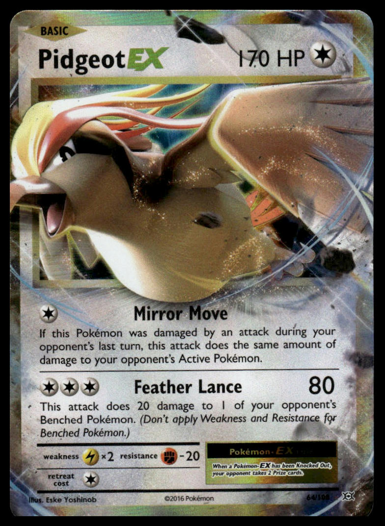 Pokemon Pidgeot EX #64/108 XY - Evolutions