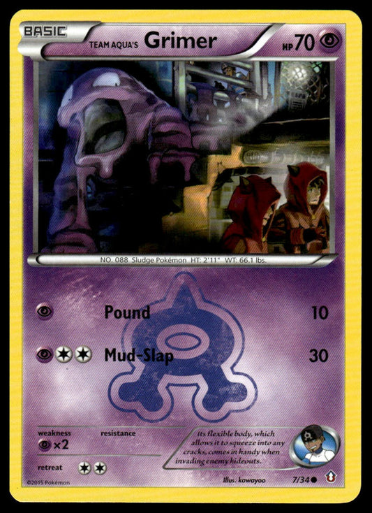 Pokemon Team Aqua's Grimer #7/34 Double Crisis