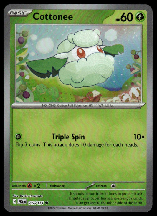 Pokemon Cottonee (Master Ball Pattern) #007/131 SV: Prismatic Evolutions