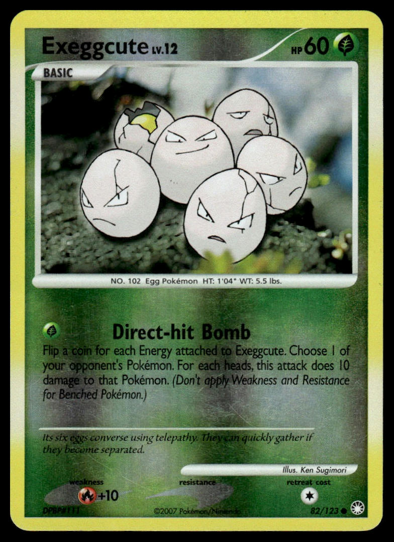 Pokemon Exeggcute #82/123 Mysterious Treasures (Reverse Holofoil)