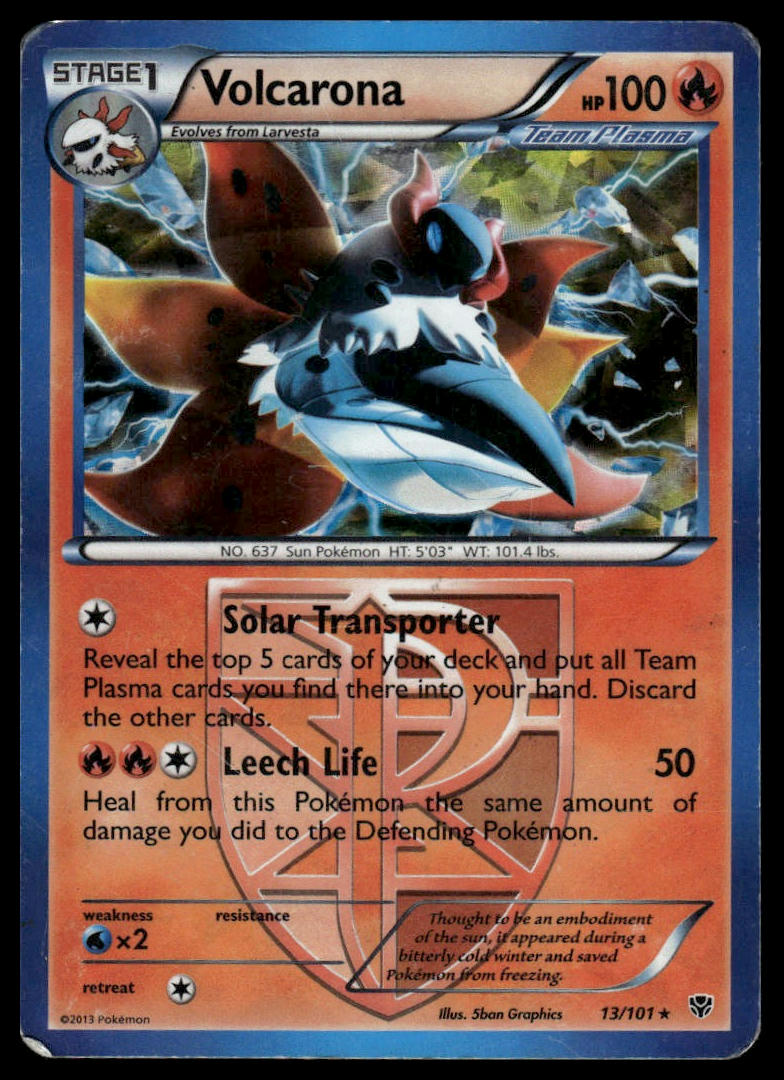 Pokemon Volcarona (Team Plasma) #13/101 Deck Exclusive (Holofoil)