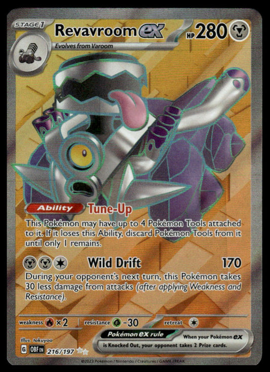 Pokemon Revavroom ex #216/197 SV03: Obsidian Flames