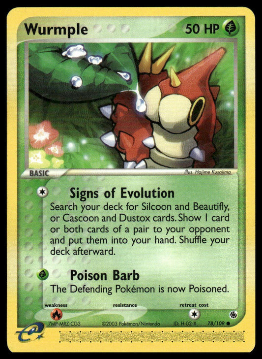 Pokemon Wurmple #78/109 Ruby and Sapphire