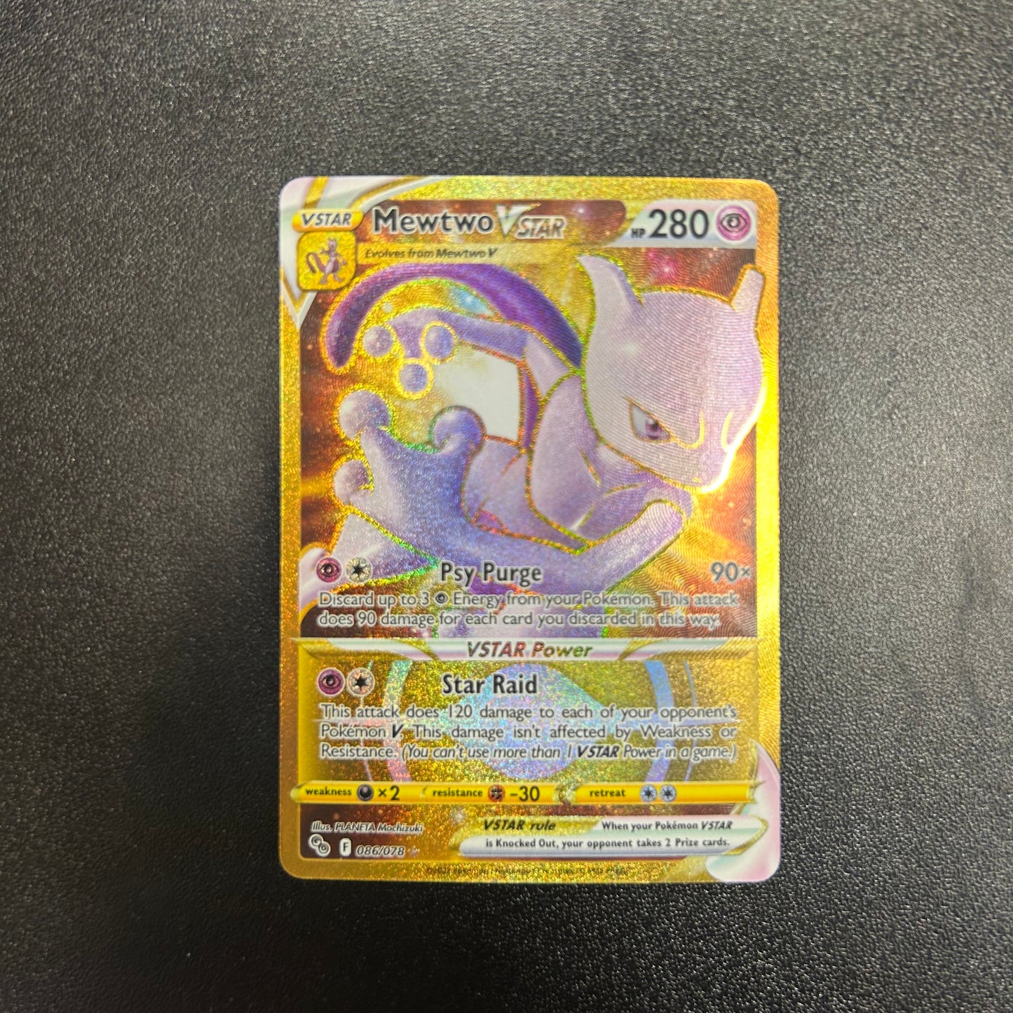 Pokemon TCG Mewtwo VStar Gold 086/078