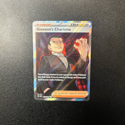Pokemon TCG Giovanni's Charisma Full Art 197/165