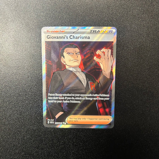 Pokemon TCG Giovanni's Charisma Full Art 197/165