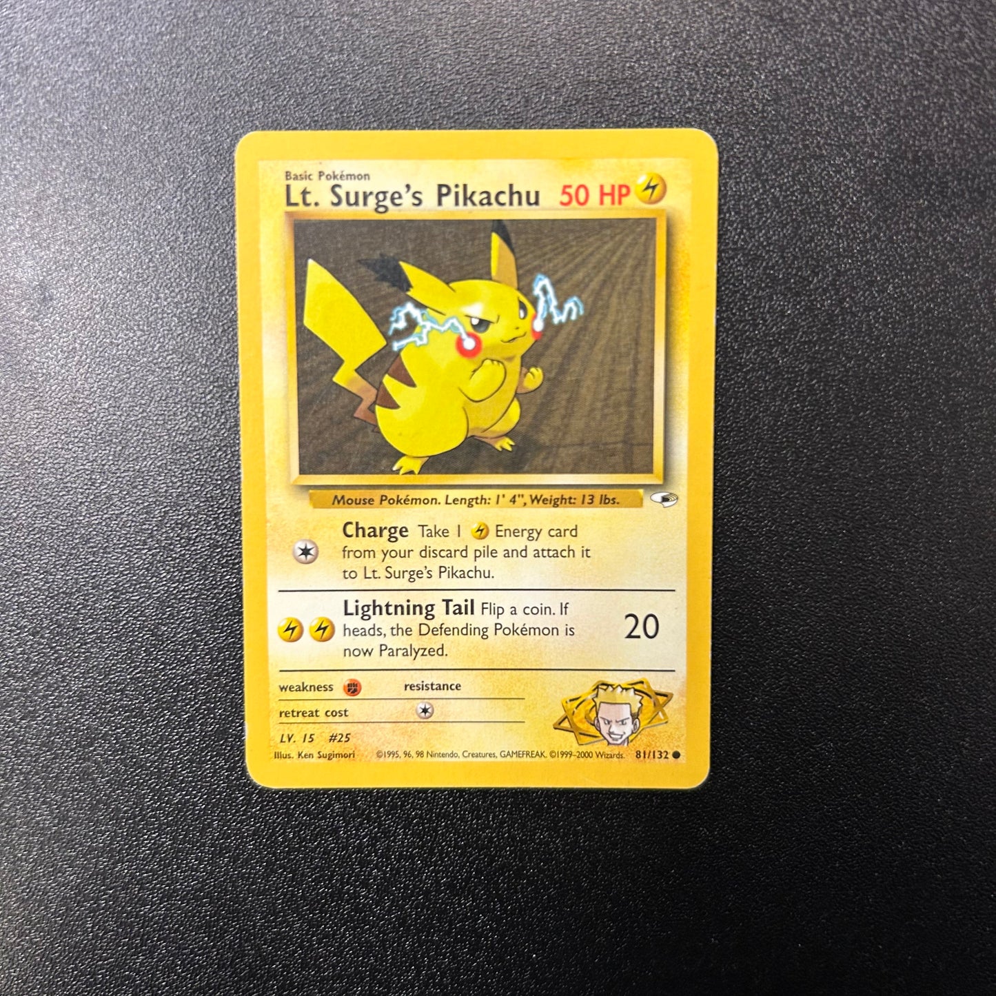 Pokemon TCG Lt. Surge's Pikachu 81/132 Gym Heroes