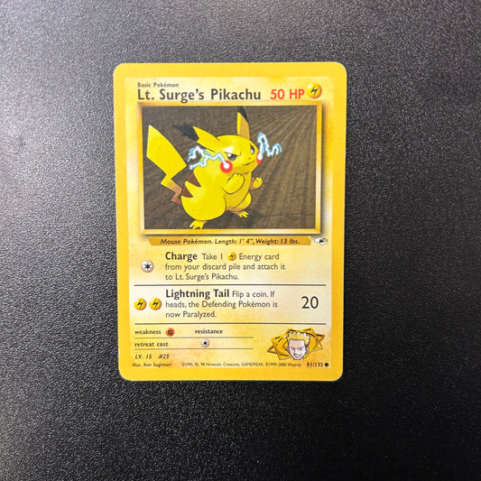 Pokemon TCG Lt. Surge's Pikachu 81/132 Gym Heroes