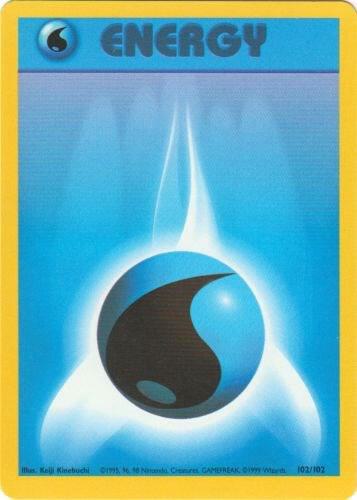 Pokemon Water Energy #102 Base Set
