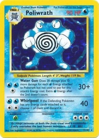 Pokemon Poliwrath #13 Base Set