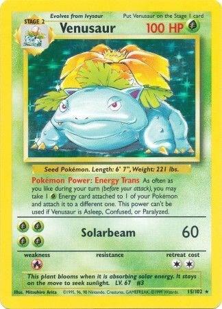 Pokemon Venusaur #15 Base Set