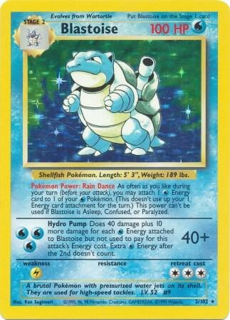 Pokemon Blastoise #2 Base Set