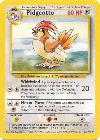 Pokemon Pidgeotto #22 Base Set