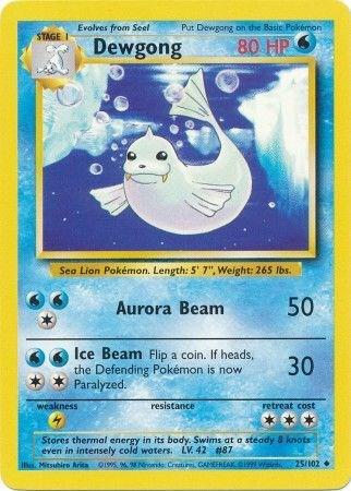 Pokemon Dewgong #25 Base Set