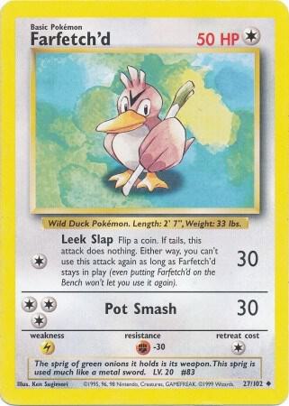 Pokemon Farfetch'd #27 Base Set